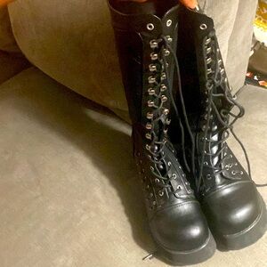 Platform Skull Boots